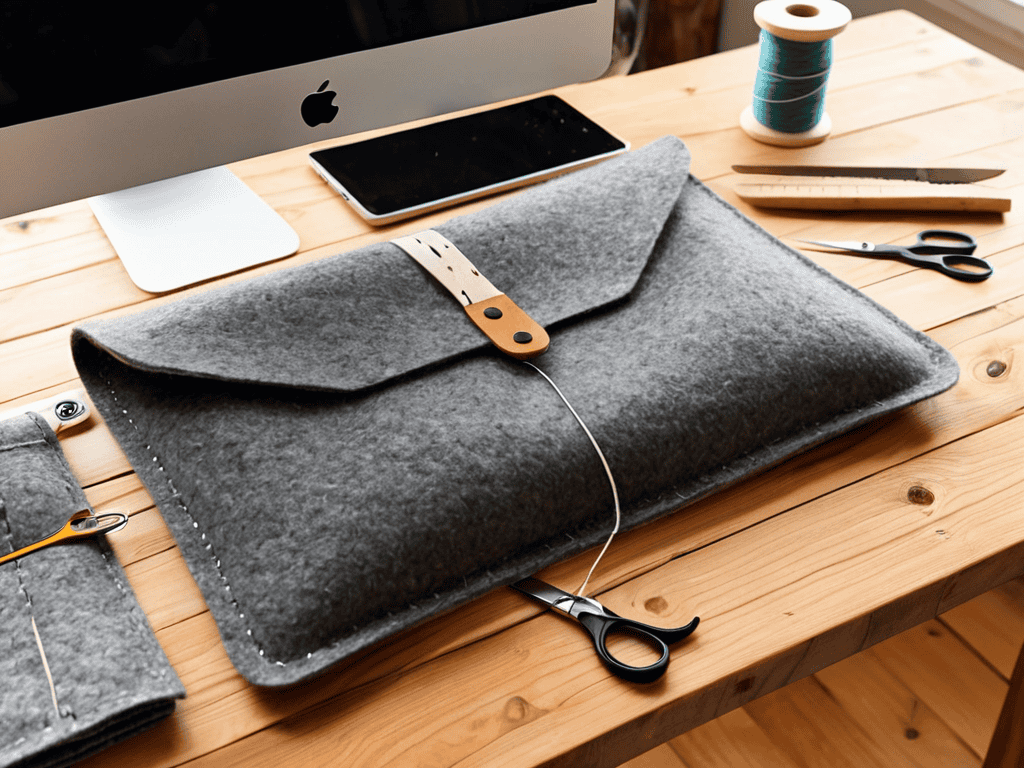 Protect Your Tech: Sew a Minimalist Felt Laptop Sleeve in 20 Minutes 1 DIY Laptop Sleeve Made of Felt
