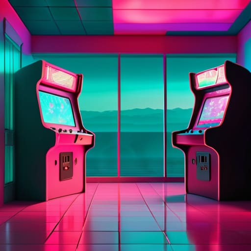 Pink and Teal Color Palettes a Neon Dreamscape