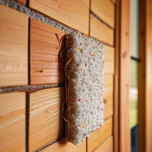 Soft recycled textile insulation for home retrofits.