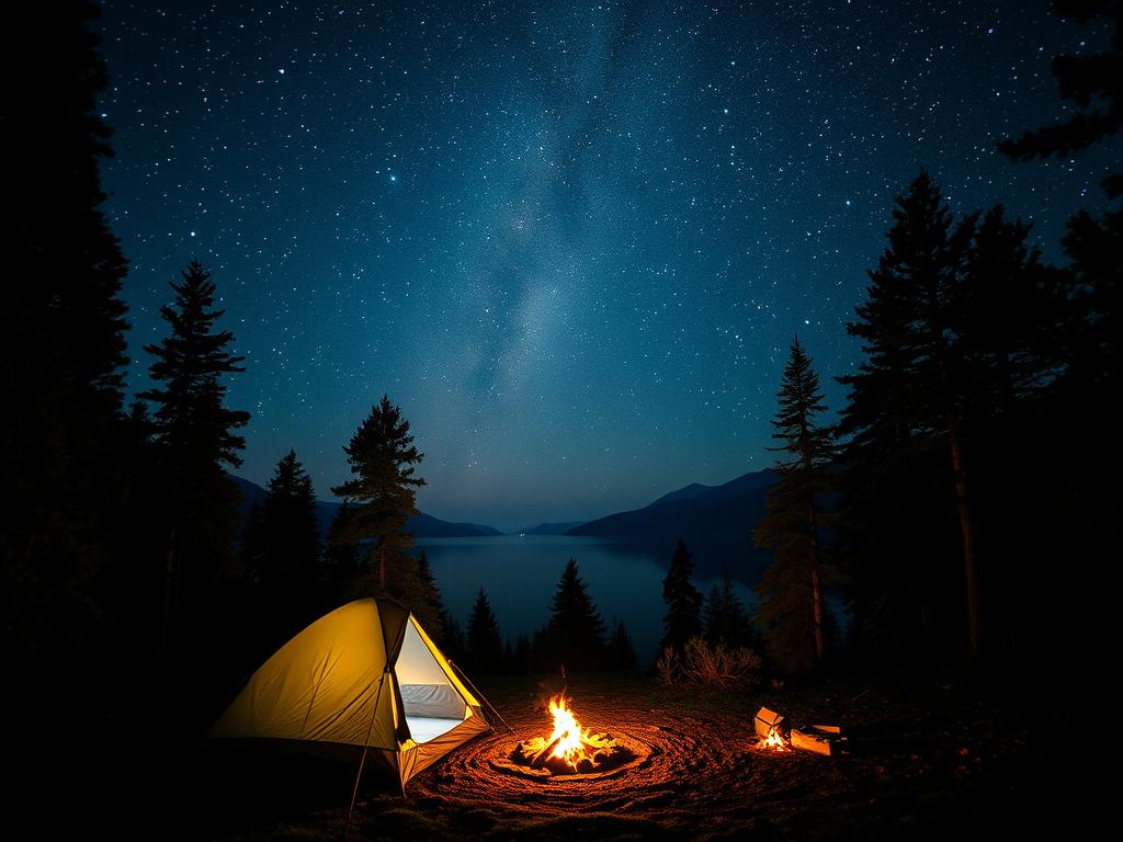 stargazing camping experience