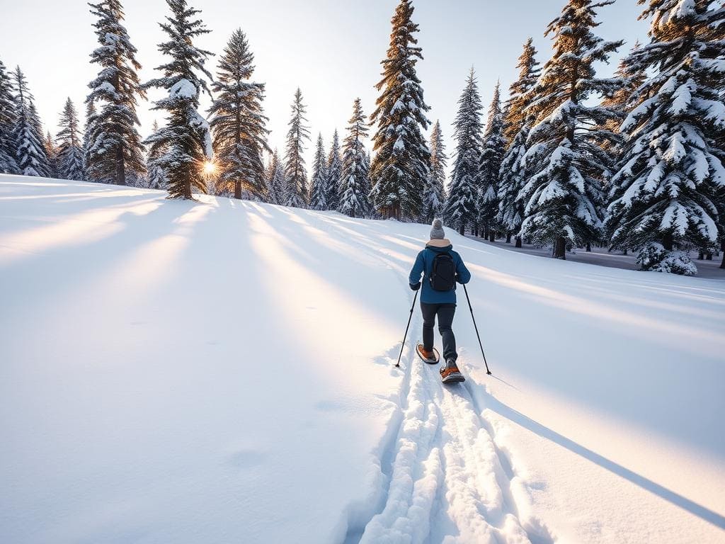 snowshoeing